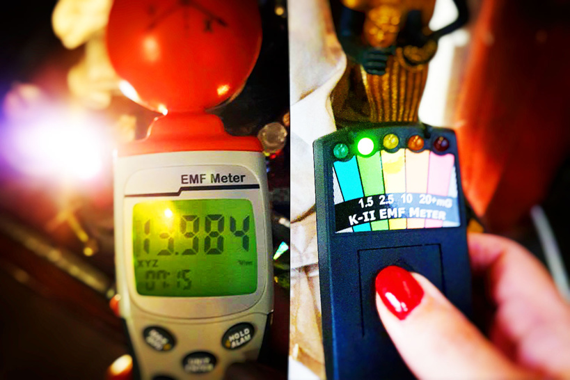 Les outils d'Hélène Delcroix, ses détecteurs EMF Les outils d'Hélène Delcroix, ses détecteurs EMF