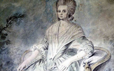 Olympe de Gouges. Aquarelle anonyme du XVIIIème siècle. Olympe de Gouges. Aquarelle anonyme du XVIIIème siècle.